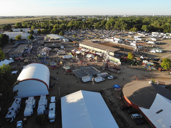 Aerial view of the Lyon County Fair