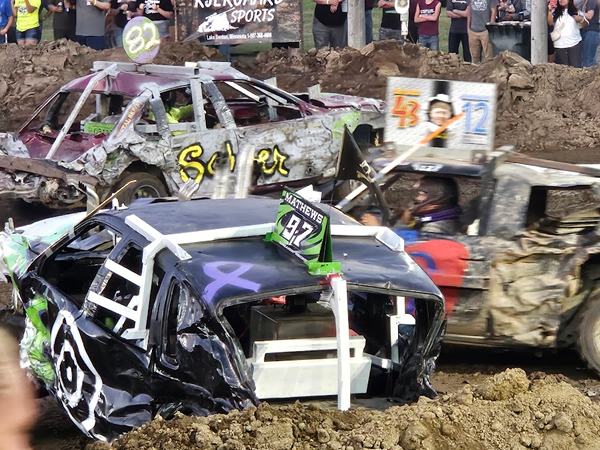 Demolition Derby at 2024 Lyon County Fair